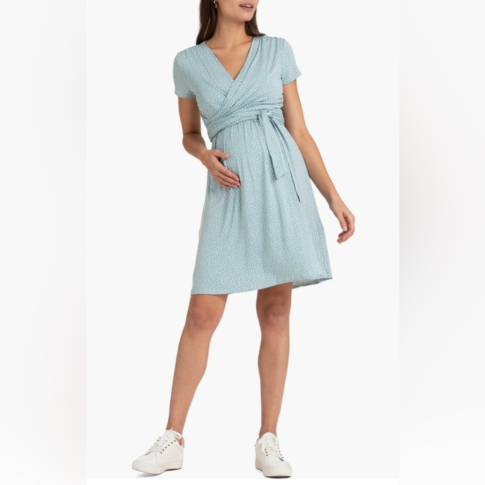 Maternity and nursing wrap dress by Seraphine